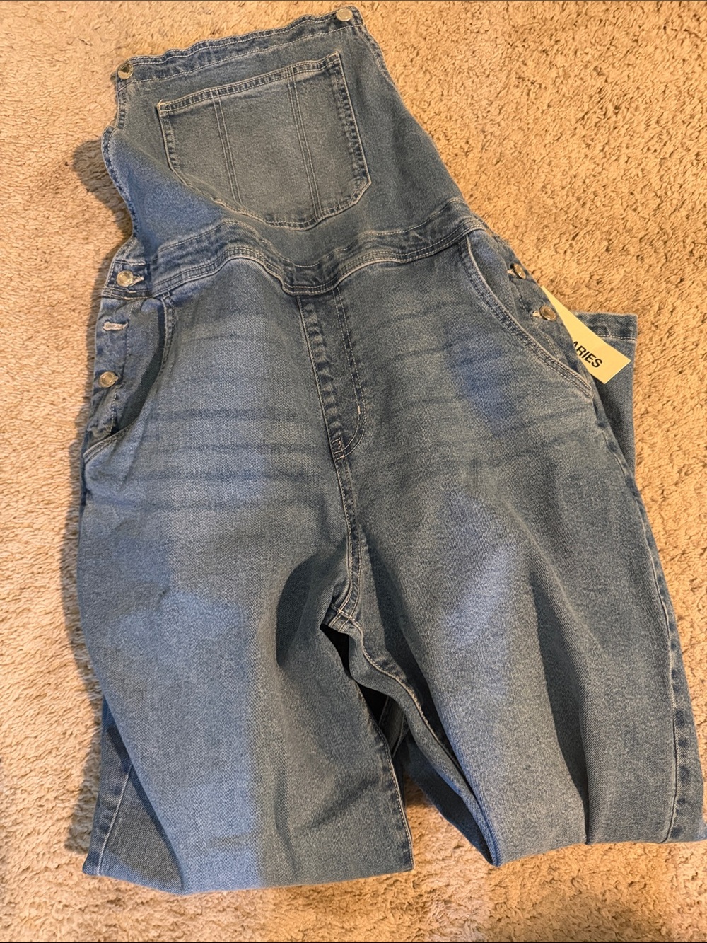 No Boundaries Light Blue Denim Overalls